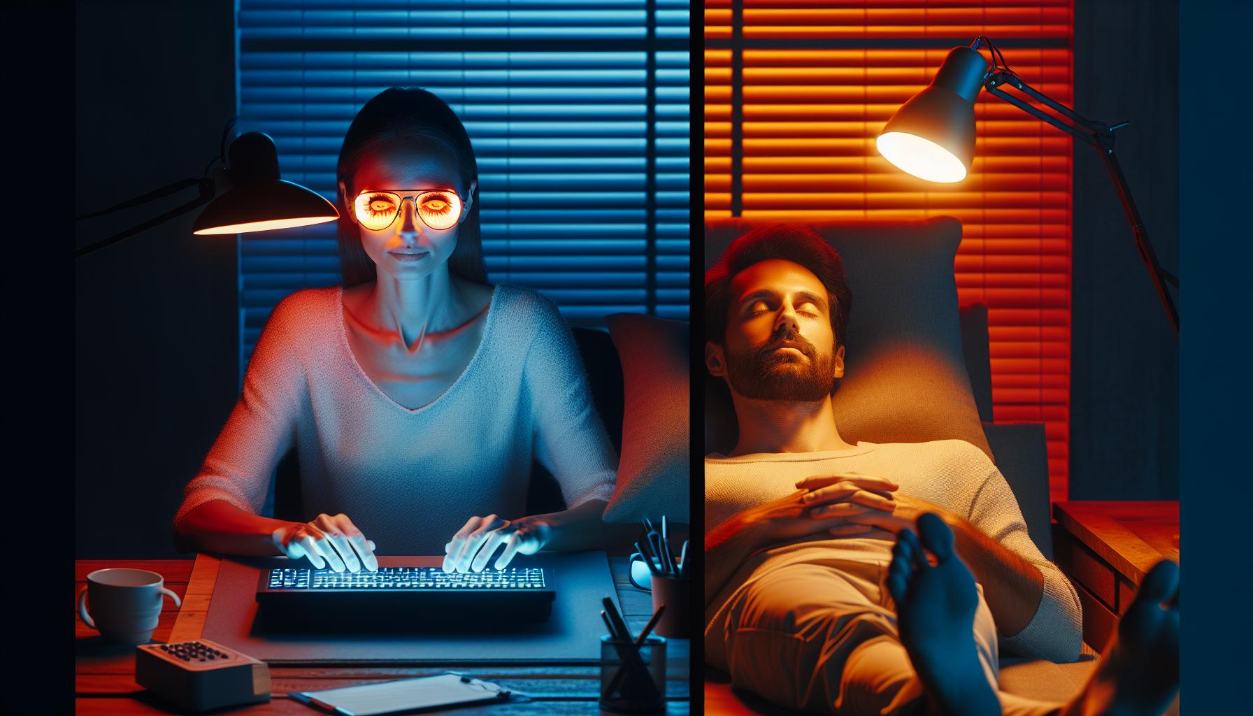 Vliv ⁤modrého světla vs. ‌červeného světla na zrak