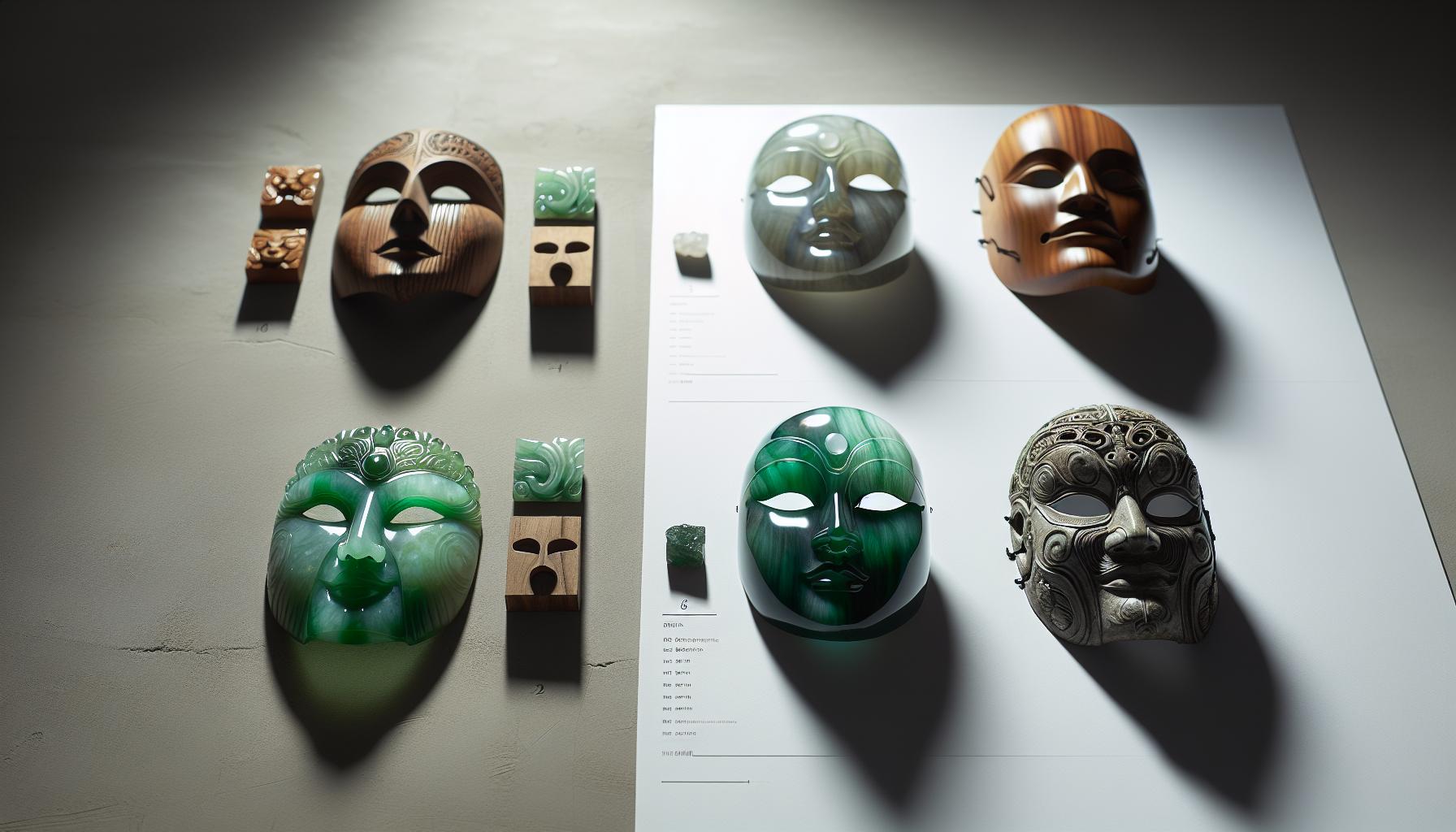 Porovnání ‌masek s nefritem ​a jiných materiálů – Který zvolit?