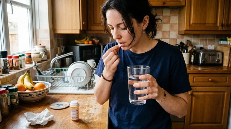 Pacient s diabetem se připravuje na užití léků