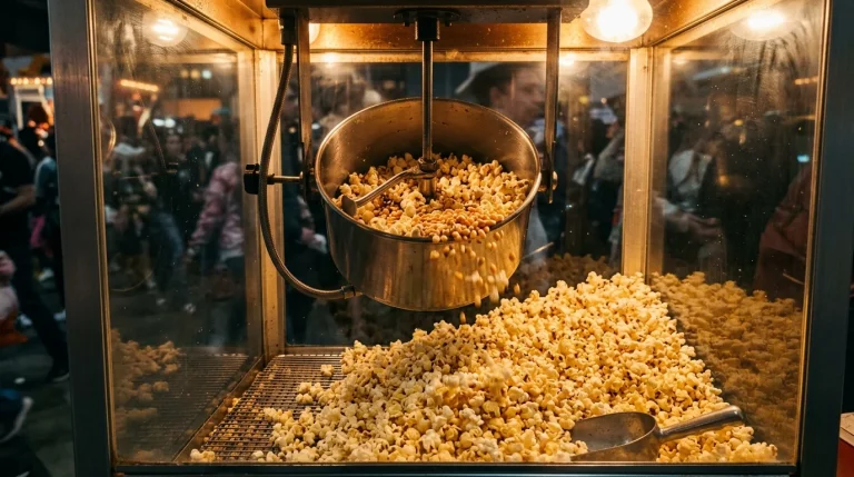 Čerstvý popcorn v popkornovači