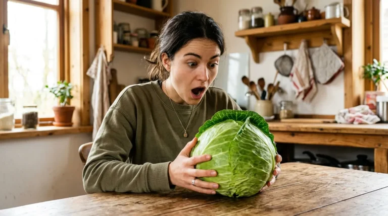 Čerstvá kapusta plná vitamínů C a K na dřevěném stole